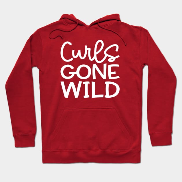 Curls Gone Wild Hairstylist Curly Hair Cute Hoodie by GlimmerDesigns